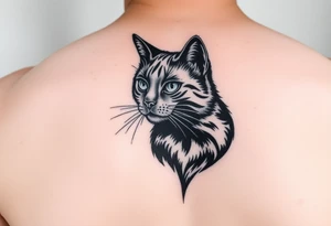 black cat tattoo idea