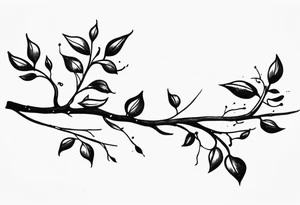 A rugged vine stem wrapping around forearm tattoo idea