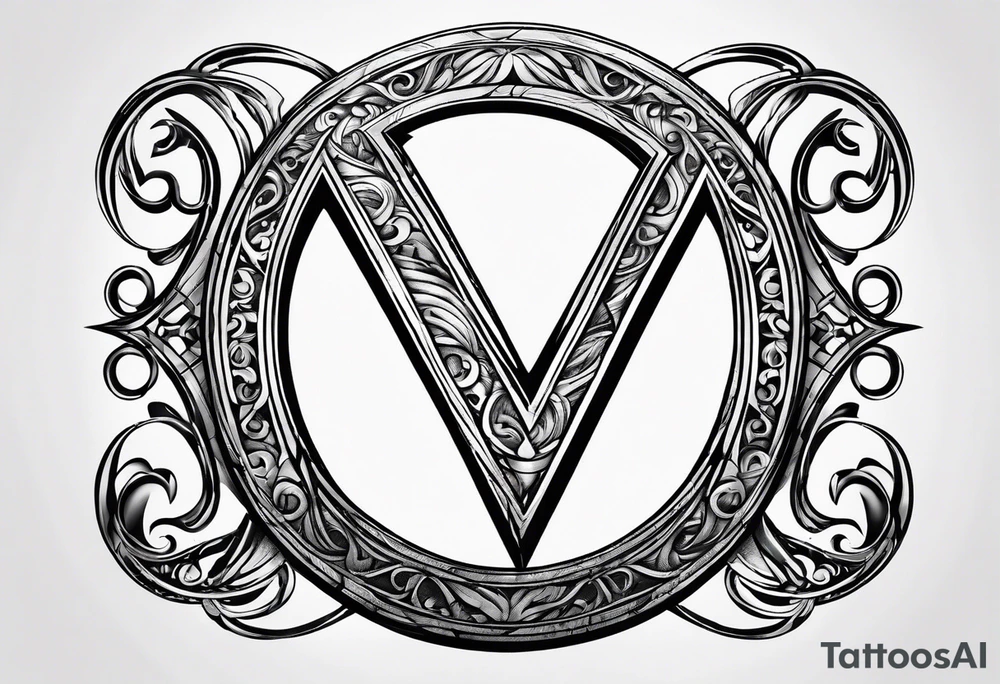 Letters M and S with infinity symbol tattoo idea