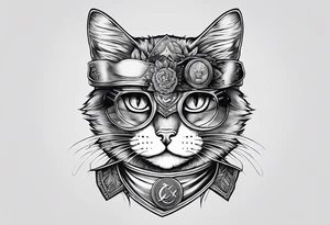 Communist cat tattoo idea