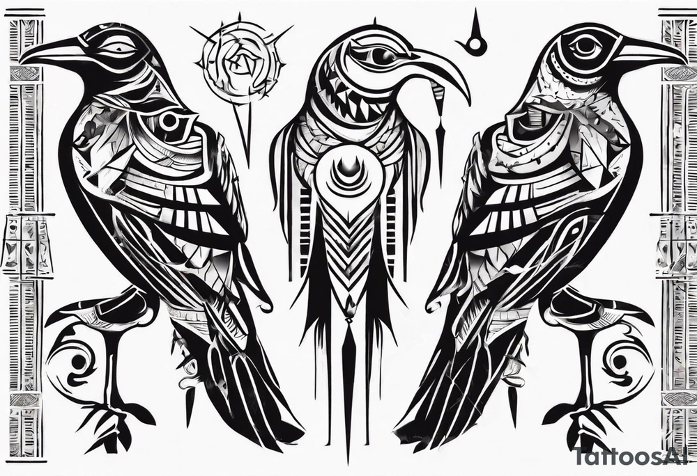 egypt bird tattoo idea