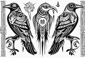 egypt bird tattoo idea