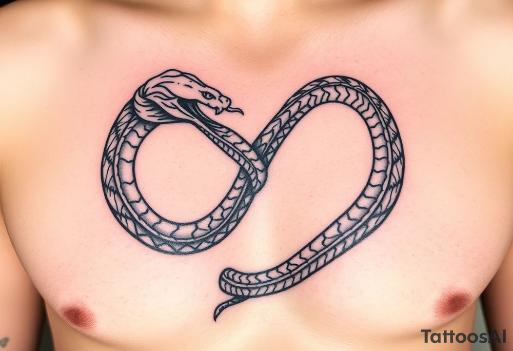 Serpent in an infinity sign tattoo idea