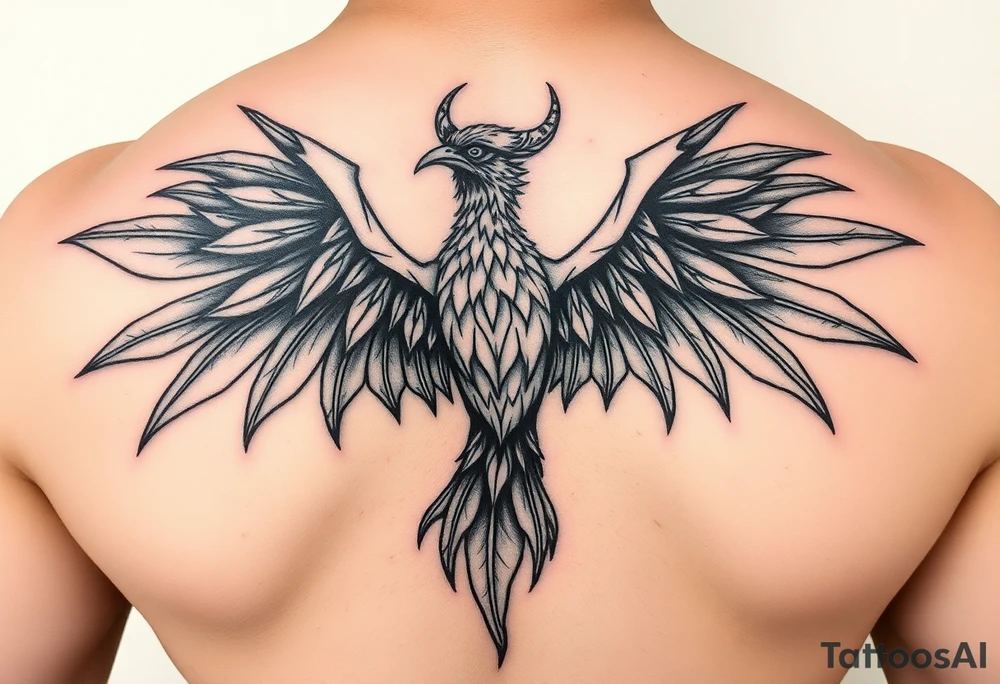 Demonic bird tattoo idea