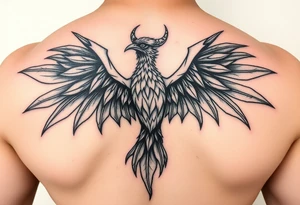 Demonic bird tattoo idea