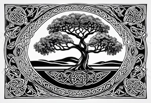 Simple celtic tree of life tattoo idea