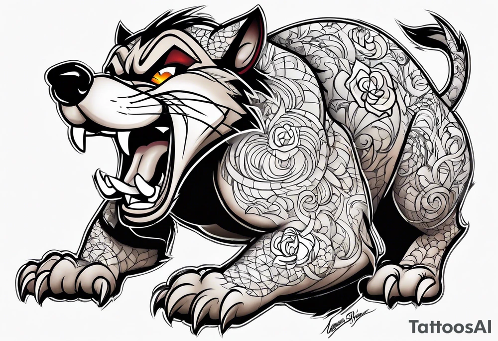 Taz manian devil from the Looney tunes tattoo idea