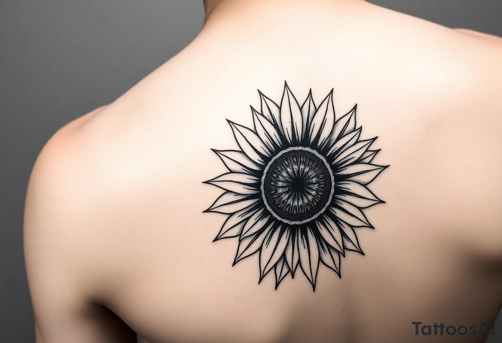 Sunflower, sun tattoo that will "shine" on another small tattoo right above my elbow . It will go on my bicep tattoo idea