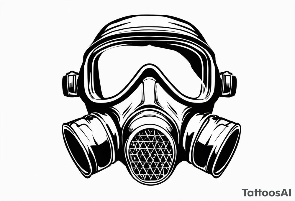 world war 2 gasmask tattoo idea