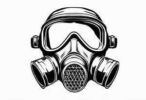 world war 2 gasmask tattoo idea