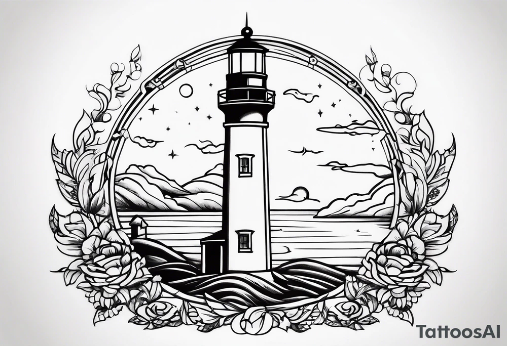 Leuchtturm Stacheldraht tattoo idea