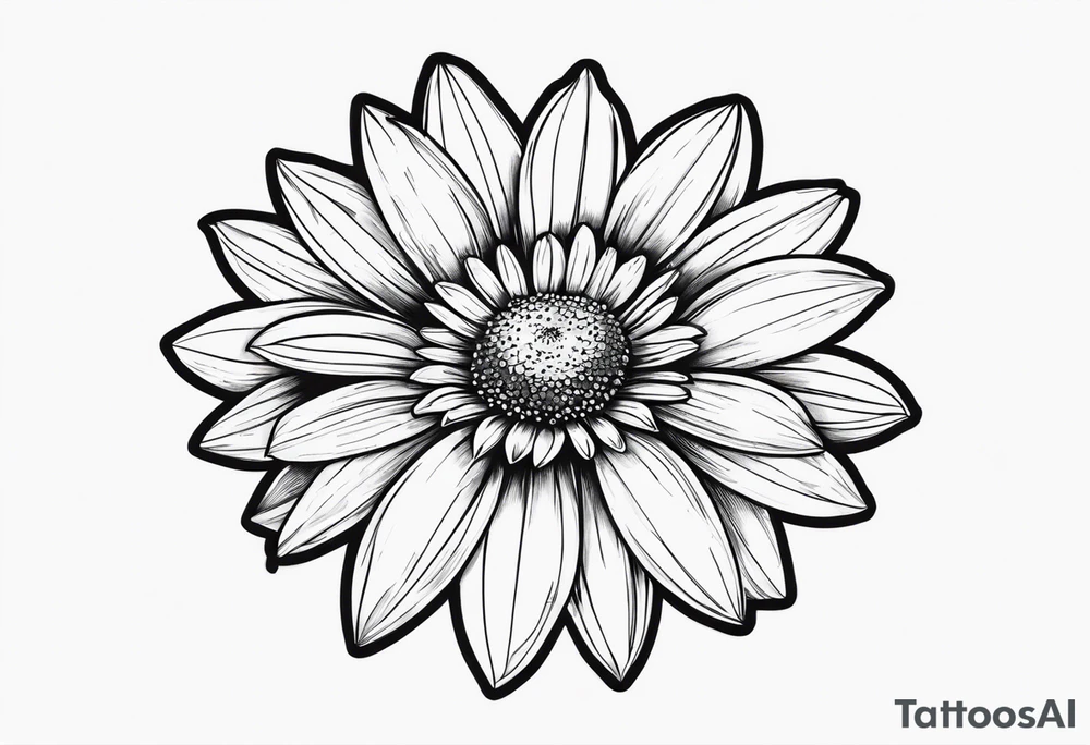 Daisy with 8 pedals tattoo idea