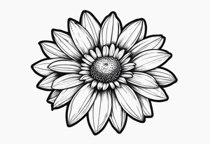 Daisy with 8 pedals tattoo idea