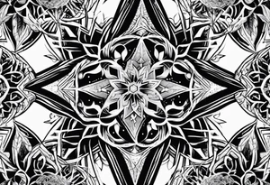 repeating Ice crystal surface hoar tattoo idea