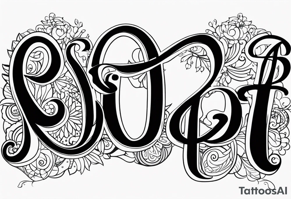 The name: Penellopy, and the name, Aghata Issis tattoo idea
