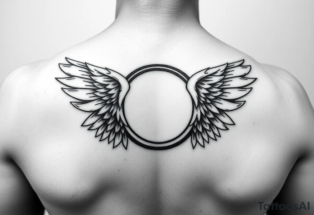 Infinity Loop made of wings tattoo idea