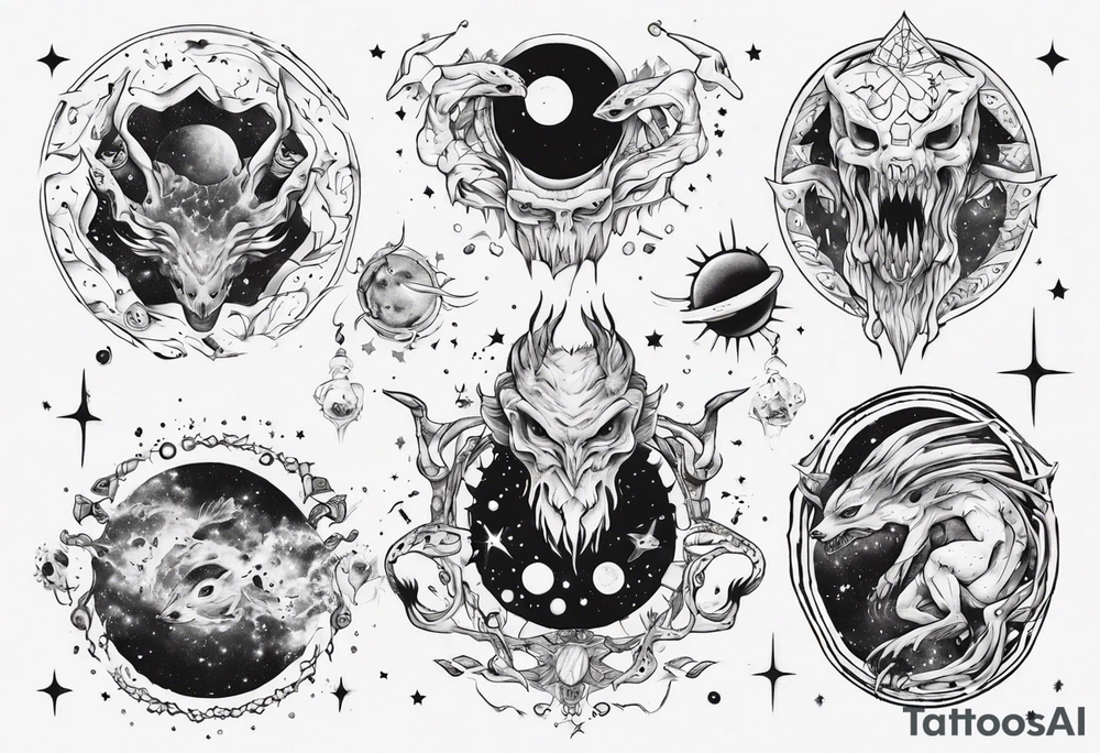 A creature who feeds of of galaxies tattoo idea