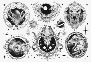 A creature who feeds of of galaxies tattoo idea
