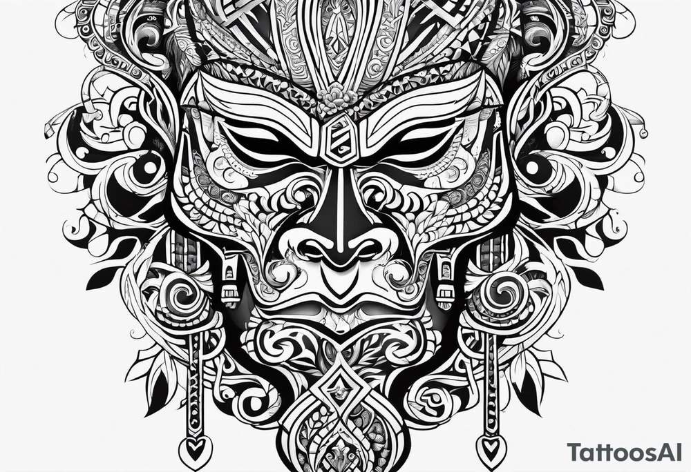 Te Moko with Croatian and Northern Irish influences tattoo idea