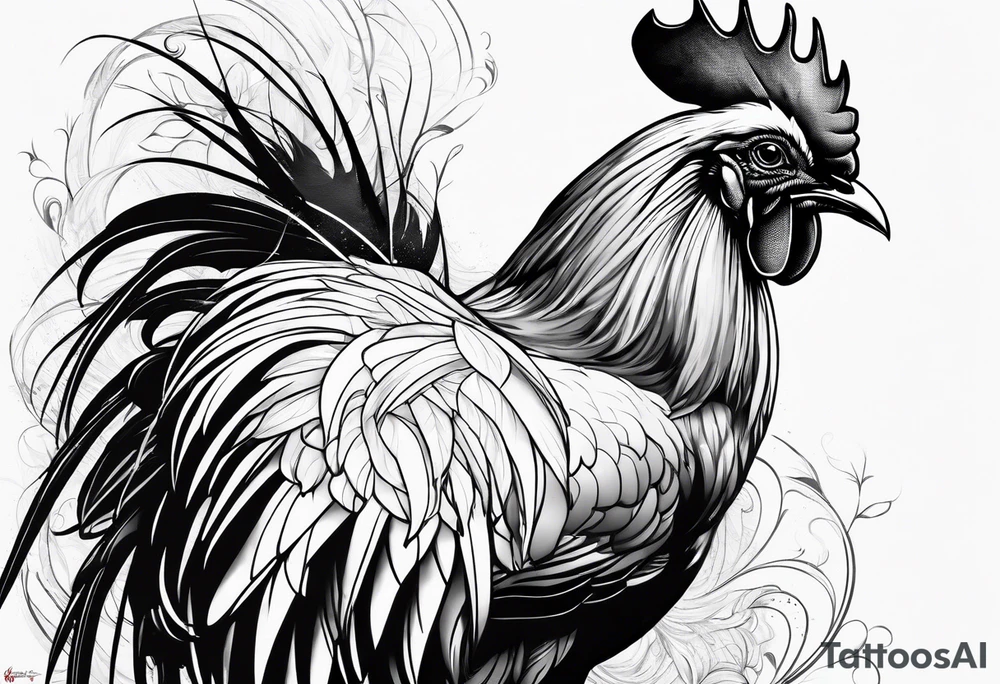 rooster with an ibis tattoo idea