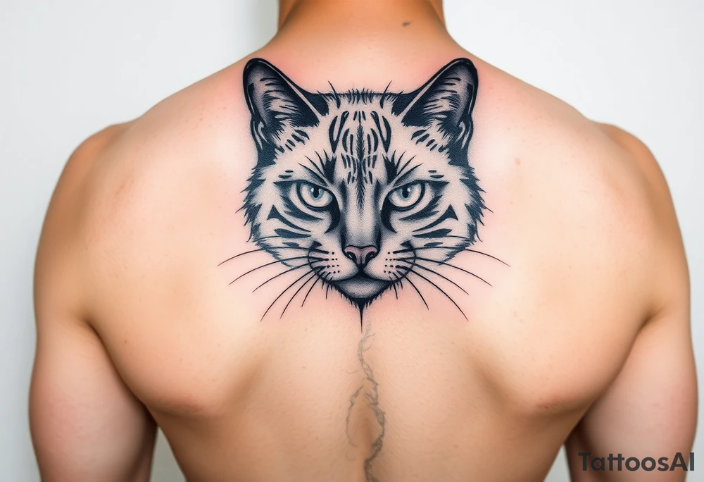 black cat tattoo idea