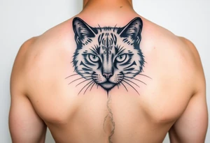 black cat tattoo idea