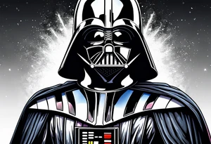 Crushed darth Vader tattoo idea