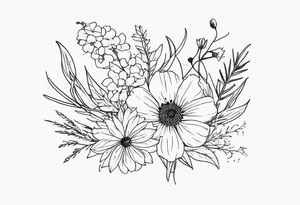 few wildflowers tattoo idea