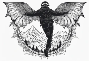 wing suit tattoo idea