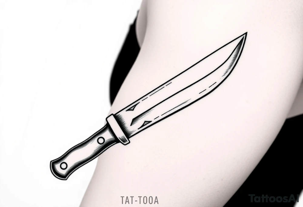 Cool knife tattoo idea