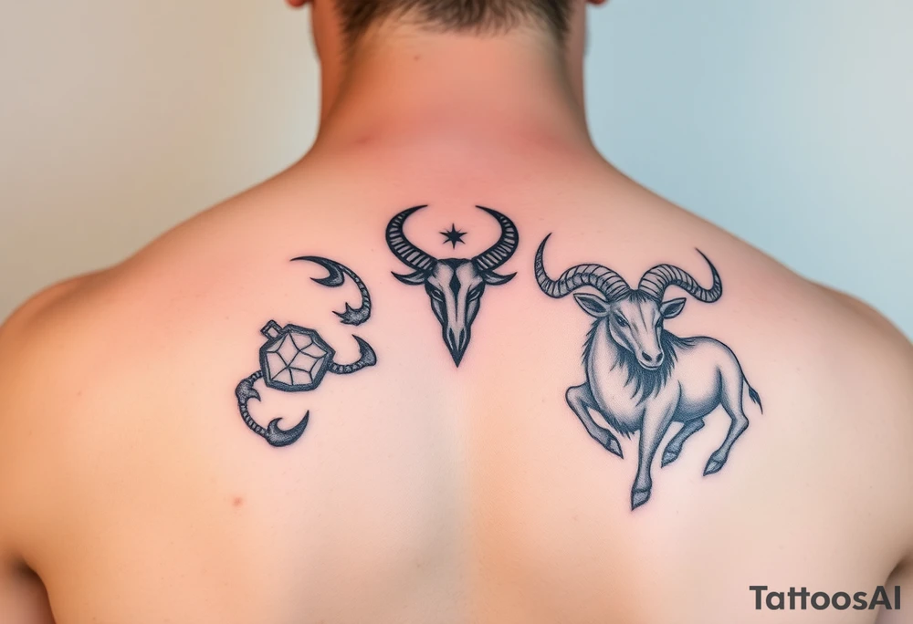 Meaningful tattoo for a Scorpio woman and a male Taurus tattoo idea