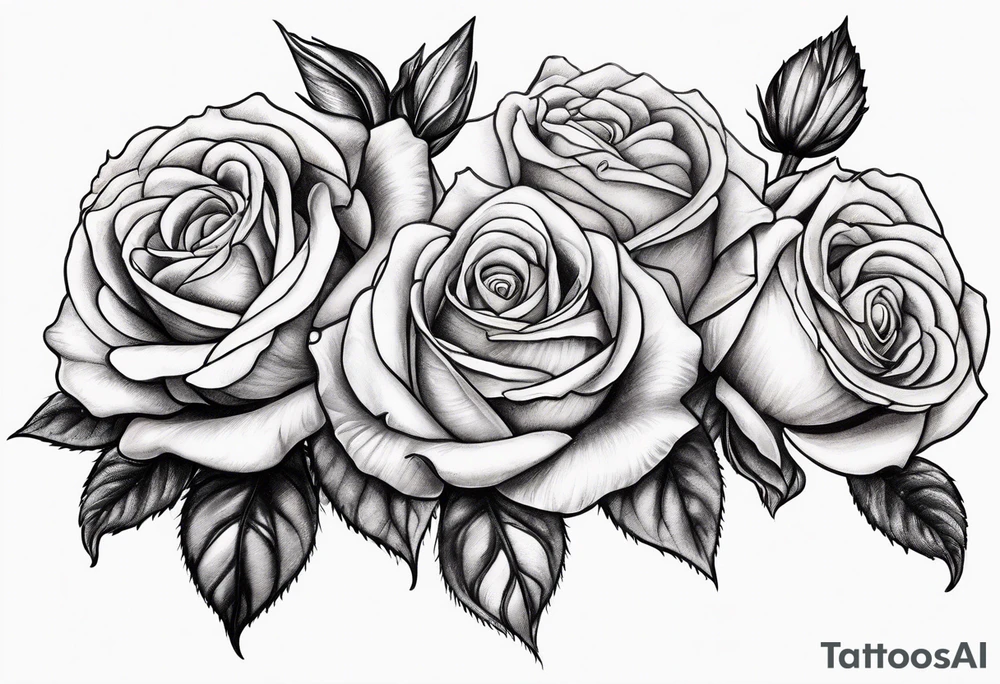 A bunch of roses tattoo idea