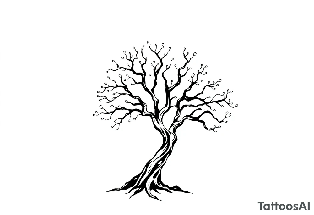 easy windy tree tattoo idea