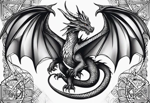 dragon winged tattoo idea