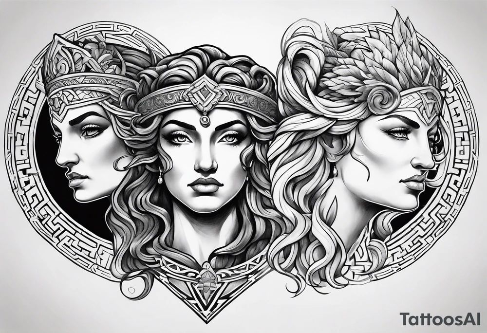Three moirai greek mythology tattoo tattoo idea