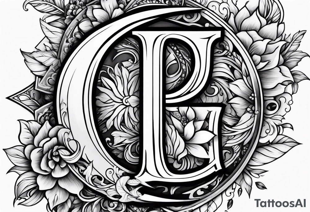 Fancy letter D and G tattoo idea