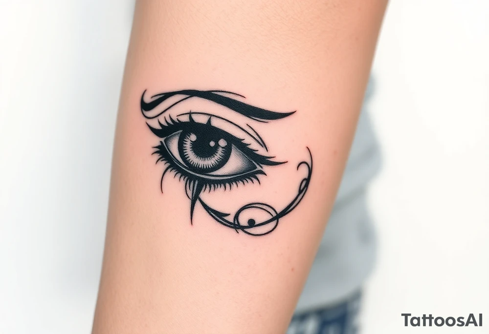 Ojo de mujer y un mito griego tattoo idea