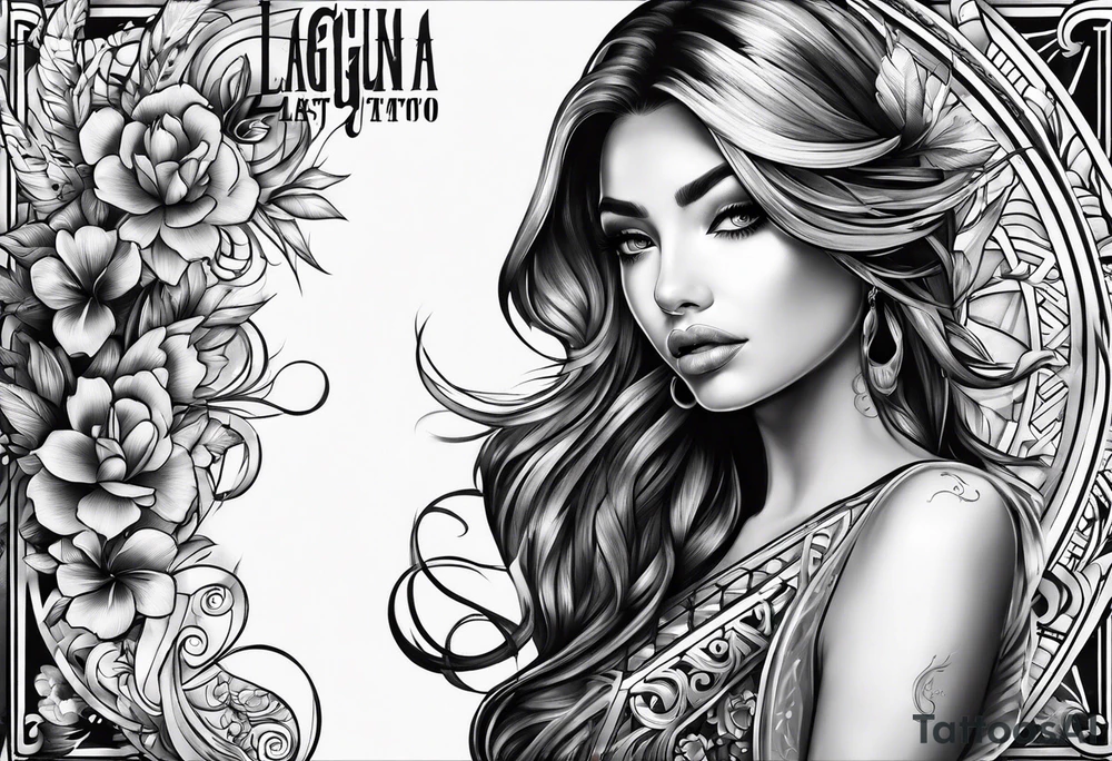 LAGUNA (last name tattoo) tattoo idea