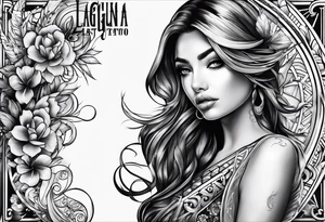 LAGUNA (last name tattoo) tattoo idea
