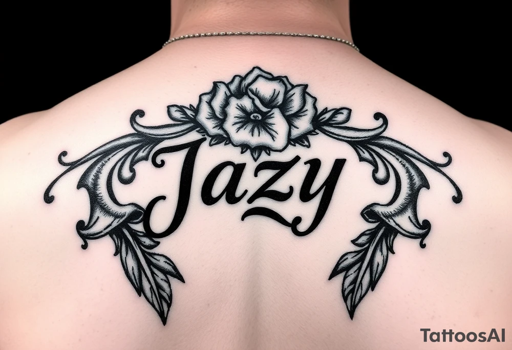 Remembrance of a deceased bestfriend with the name Jazy incorporated tattoo idea