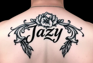 Remembrance of a deceased bestfriend with the name Jazy incorporated tattoo idea