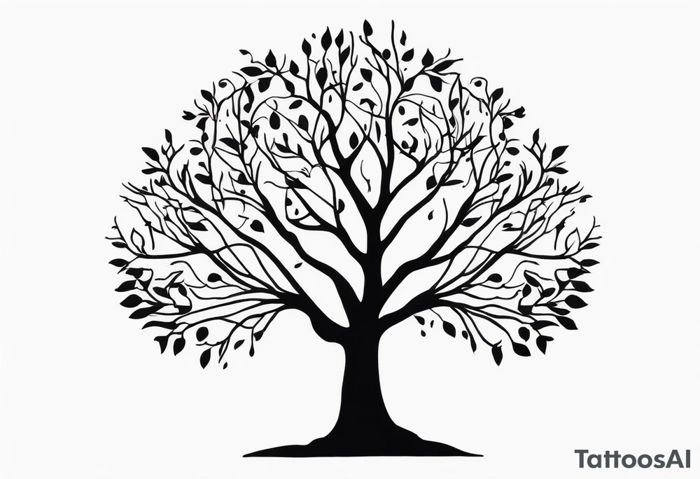 Tree silhouette tattoo idea