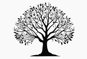Tree silhouette tattoo idea