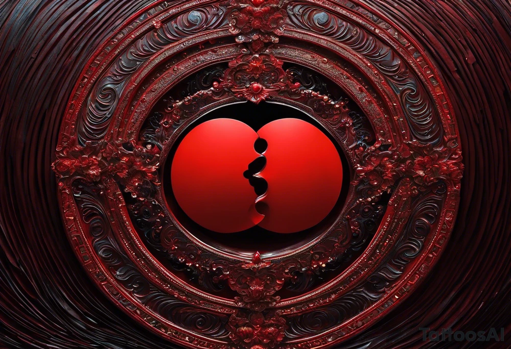 4.	Lunas Compartidas: Dos lunas crecientes, una frente a la otra, formando un círculo cuando se unen, simbolizando la unidad y el amor eterno. Puedes agregar un pequeño detalle en rojo para darle vida. tattoo idea