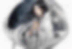 a middle aged woman with black hair with streak of white dressed in a black and silver cloak, standing on the moon tattoo idea