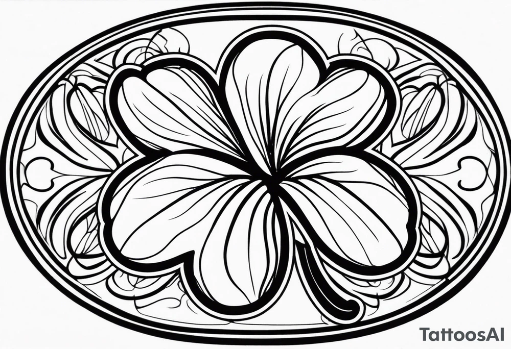 fine line three leaf clover tattoo idea