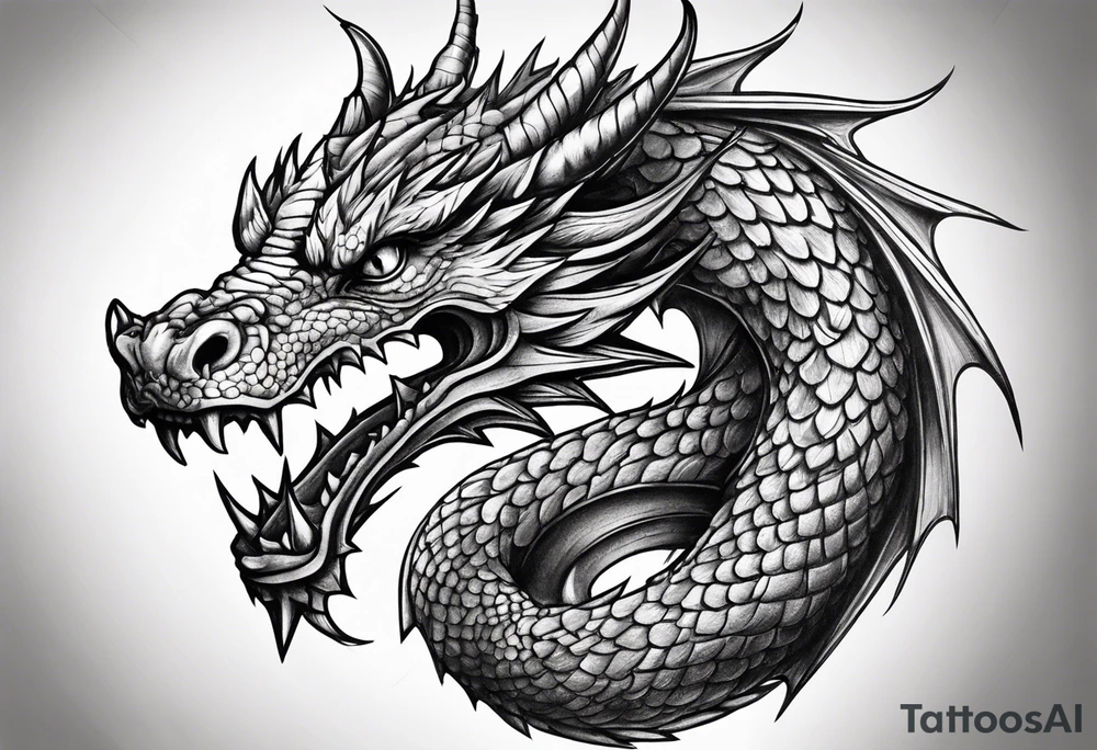 dragon perched with all 4 claws grabbing a pole and facing forward tattoo idea dragon perched with all 4 claws grabbing a pole and facing forward tattoo idea