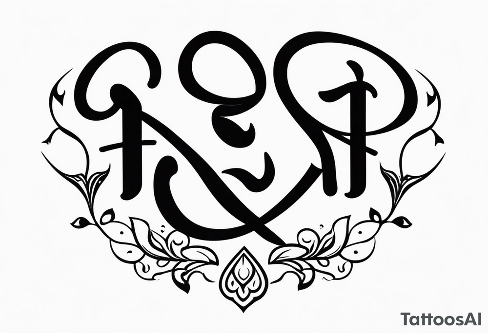 ਨਿਰਭਉ ਨਿਰਵੈਰ written in Gurmukhi written text. Add symbols for strength and love tattoo idea