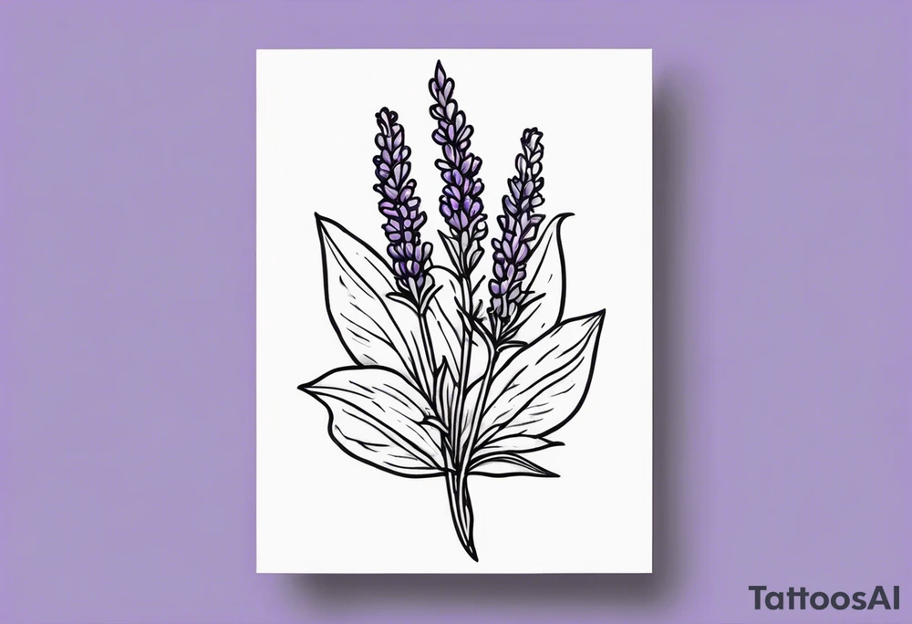 lavender tattoo idea