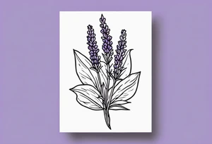 lavender tattoo idea